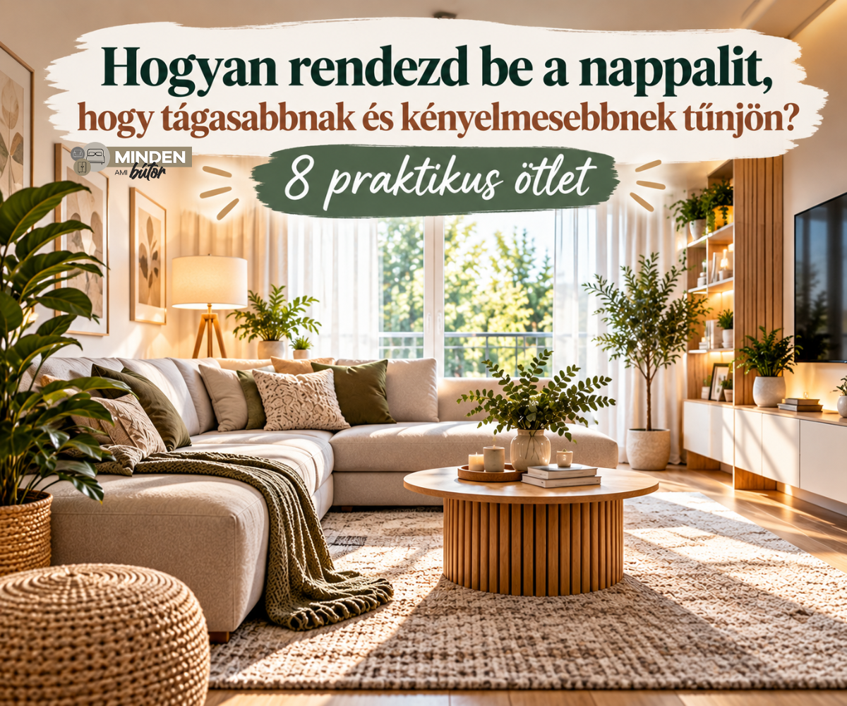 Hogyan rendezd be a nappalit, hogy tágasabbnak és kényelmesebbnek tűnjön? – 8 praktikus ötlet